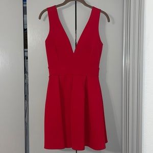 red mini dress